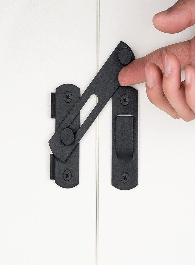 DRIXTY Premium Finish Flip Latch Lock - Heavy Duty Door Security Stainless Steel Bar Door Safety Guard Bolt Latch Lock for Home, Office, Windows, Cupboards, Cabinets, Baby Furniture & Pet Gate (2 PCS) - Image 3
